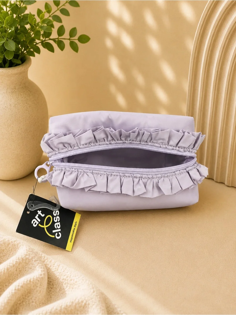 Art Class Lavender Swan Makeup bag
